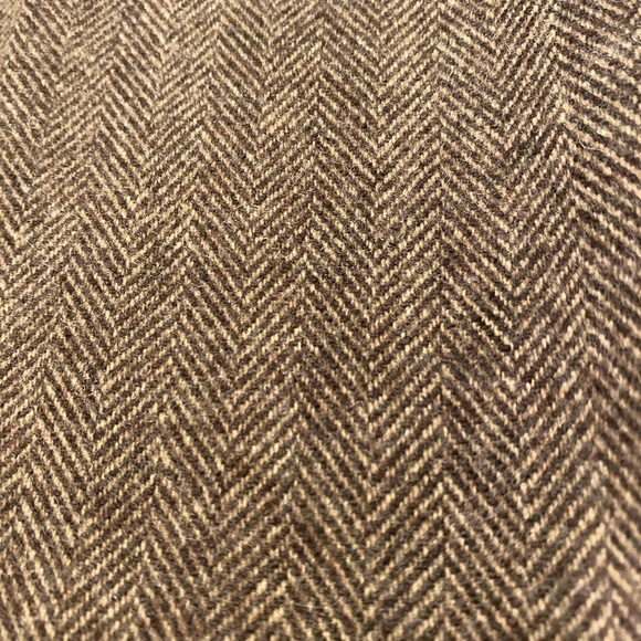 J Crew Tan Brown Herringbone Wool Pants 34/32 - Picture 5 of 5